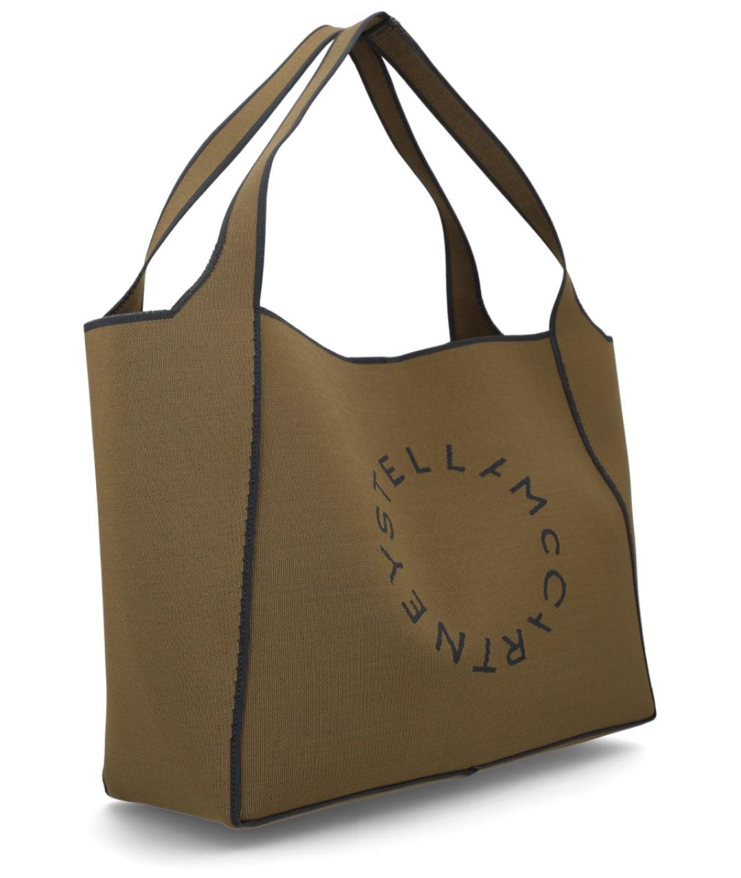 STELLA MCCARTNEY Коричневая синтетическая сумка тоут, фото 3