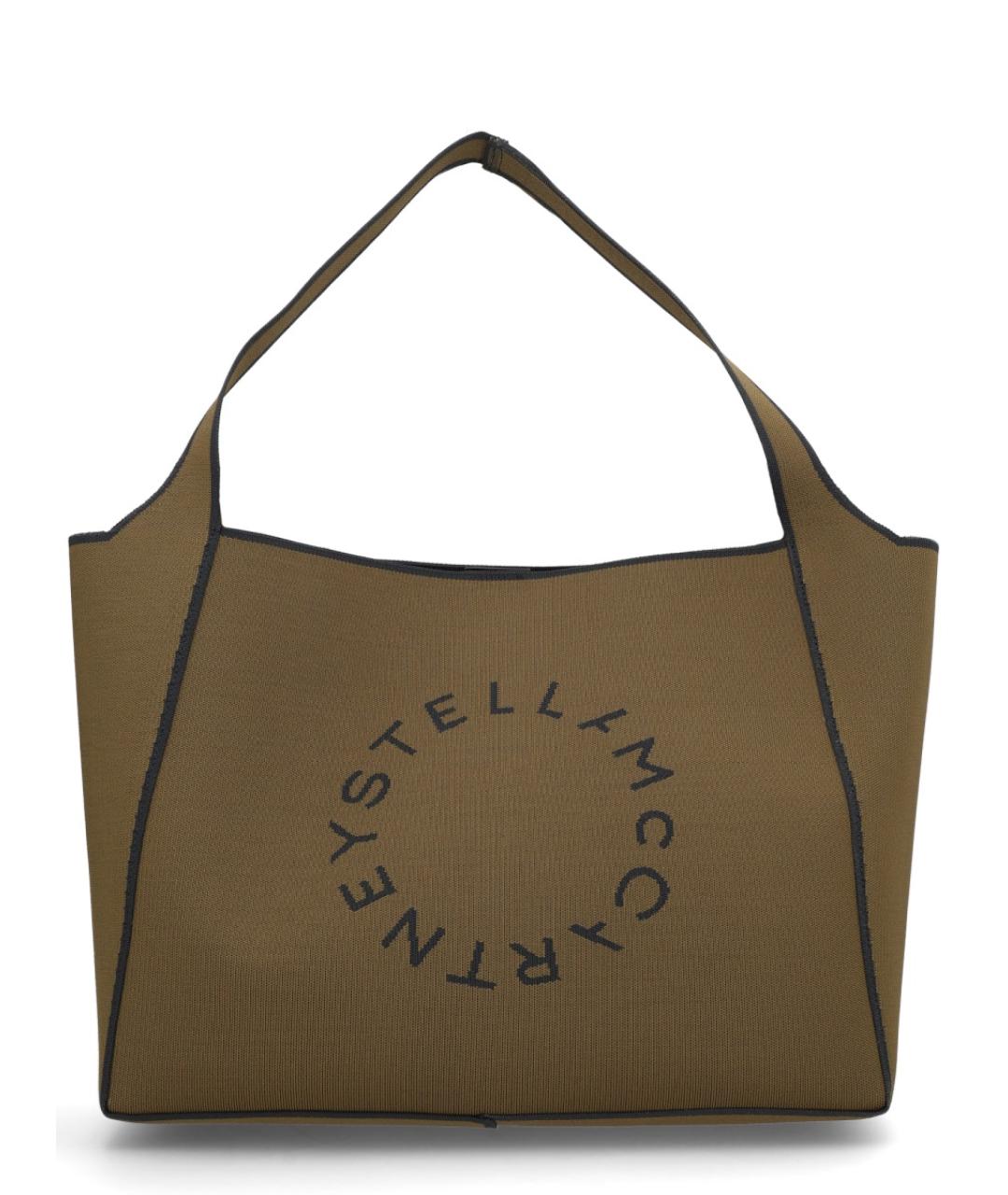 STELLA MCCARTNEY Коричневая синтетическая сумка тоут, фото 1