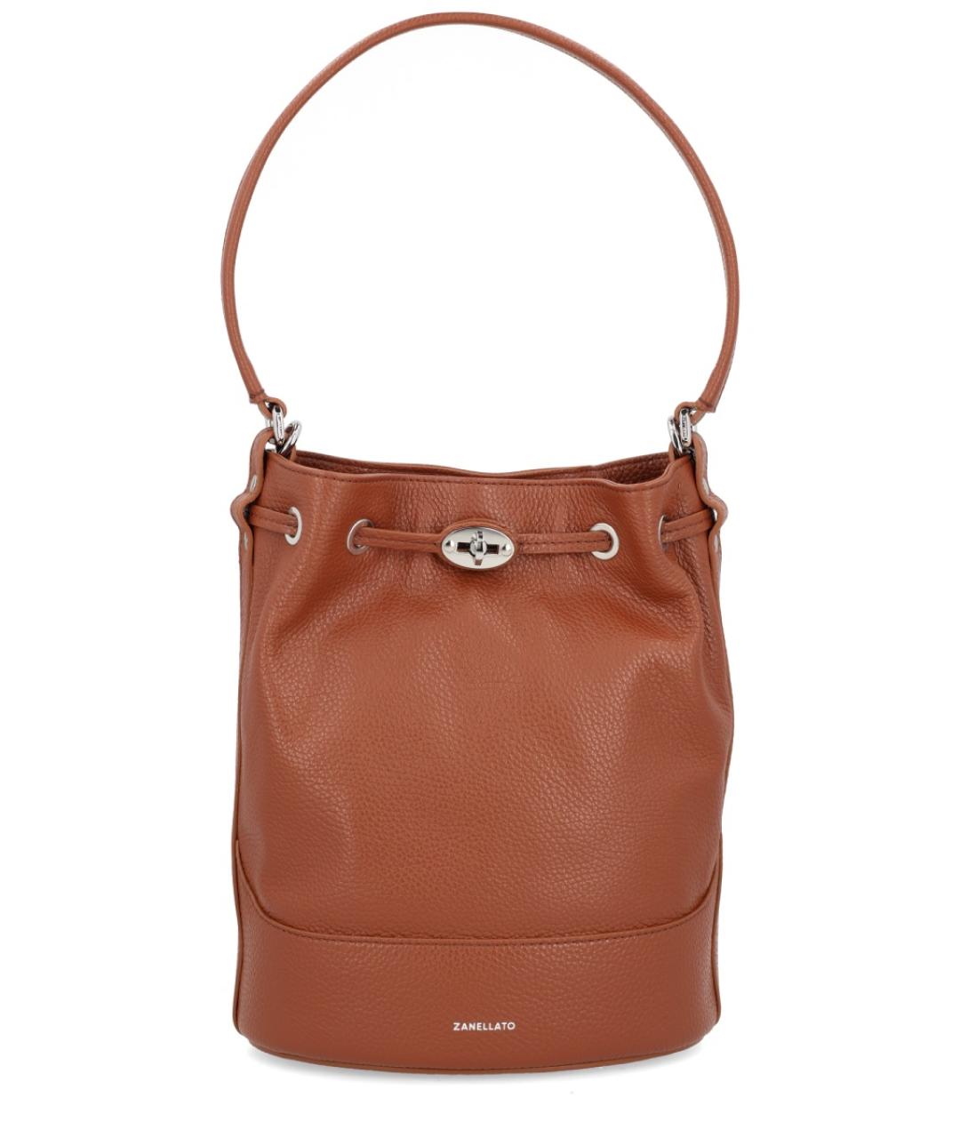 ZANELLATO Коричневая кожаная сумка через плечо, фото 1