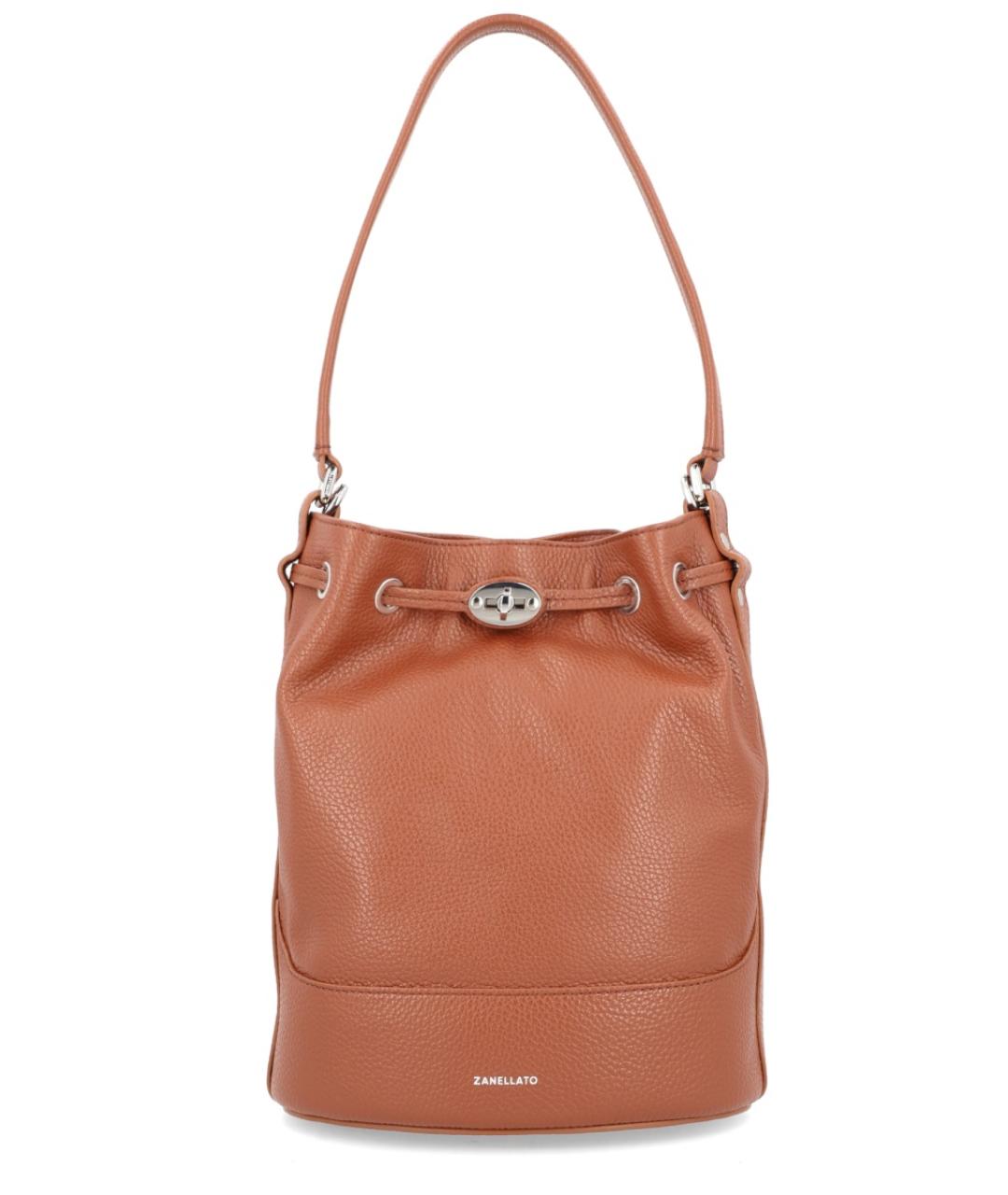 ZANELLATO Коричневая кожаная сумка через плечо, фото 5