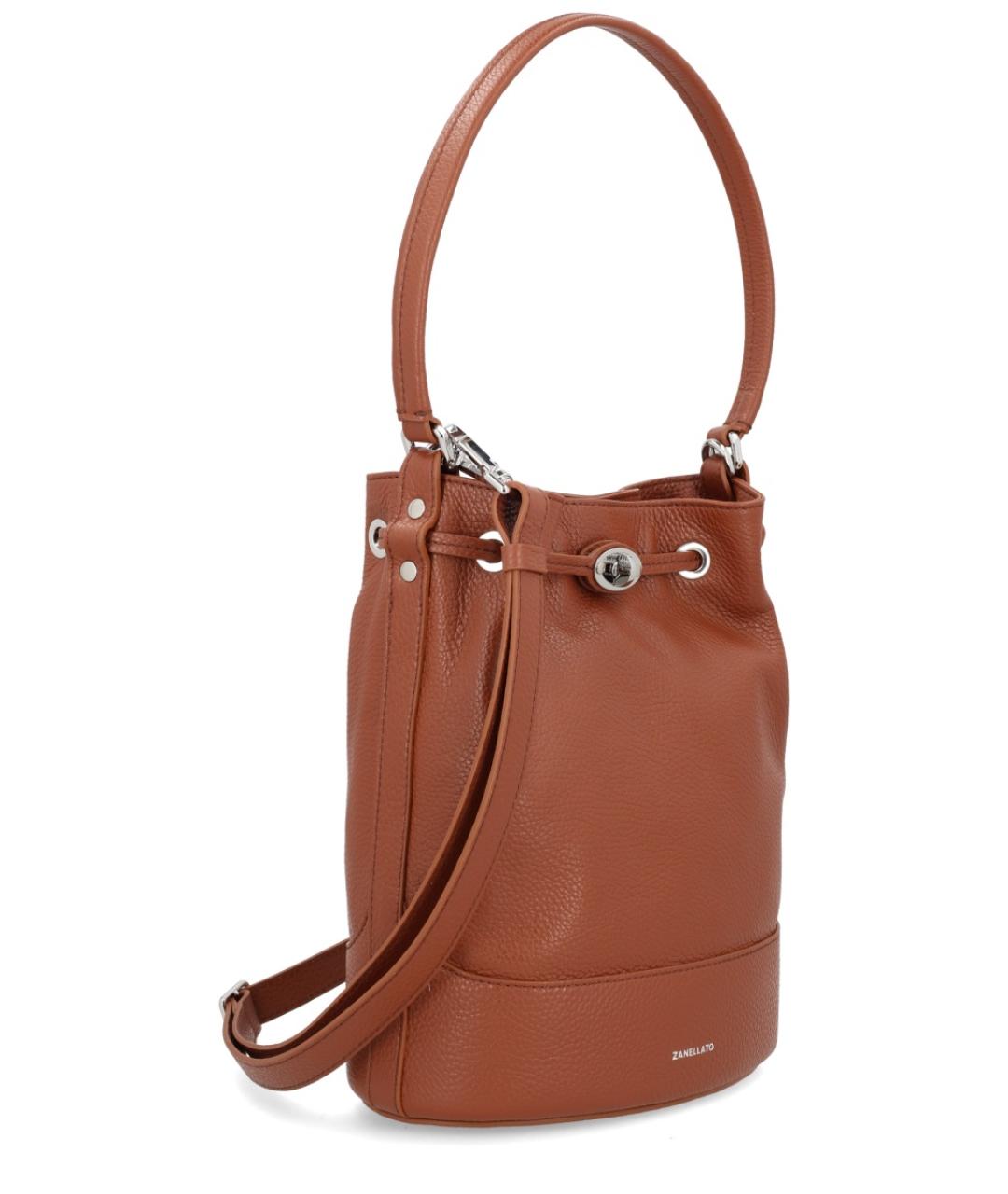 ZANELLATO Коричневая кожаная сумка через плечо, фото 2