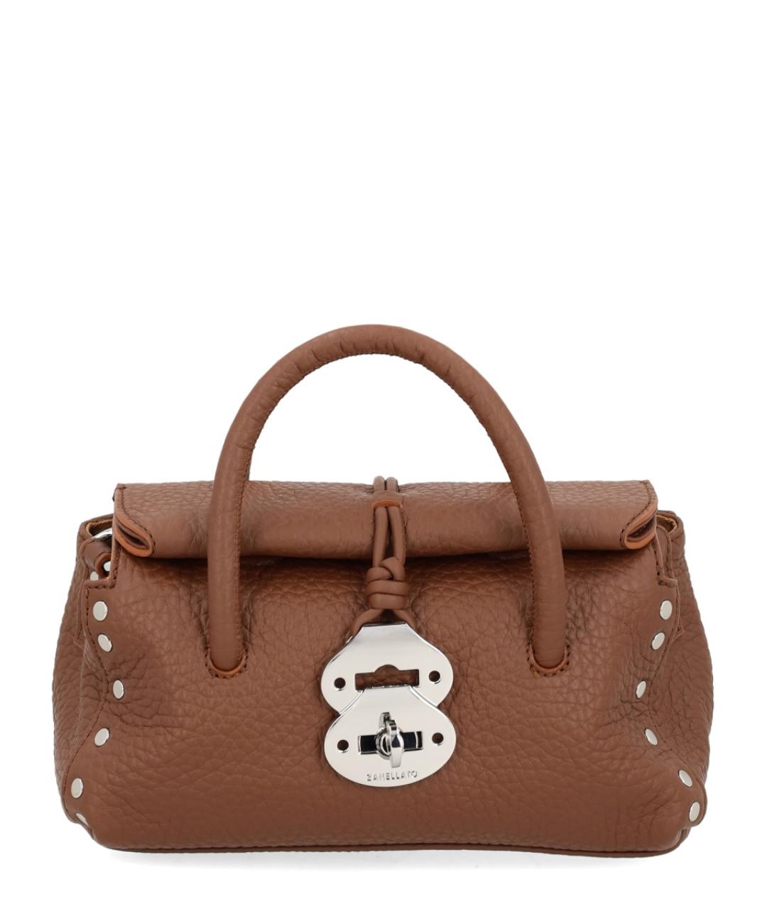 ZANELLATO Коричневая кожаная сумка тоут, фото 1