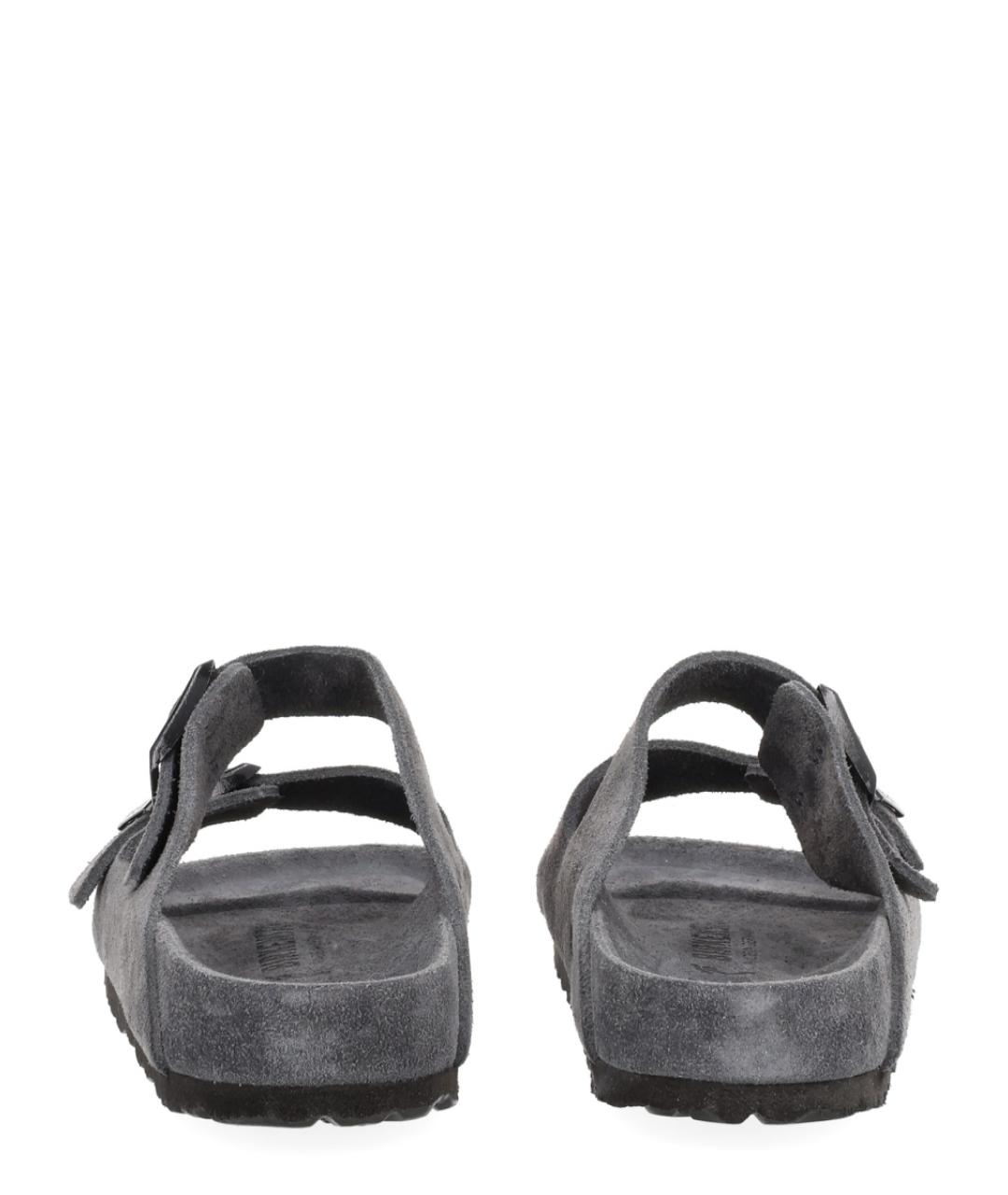 BIRKENSTOCK Серые кожаные сандалии, фото 3