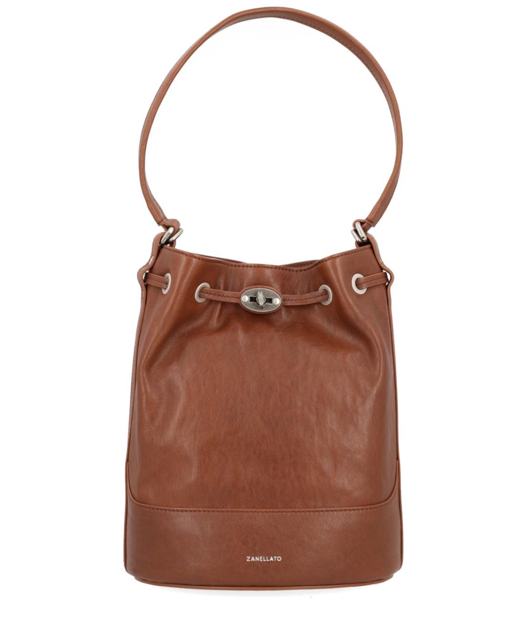 ZANELLATO Коричневая кожаная сумка через плечо, фото 1