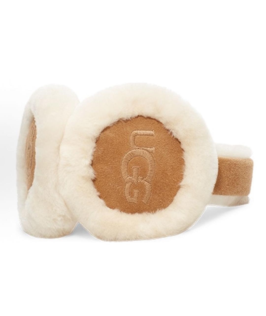 UGG AUSTRALIA Коричневые шерстяные наушники, фото 2