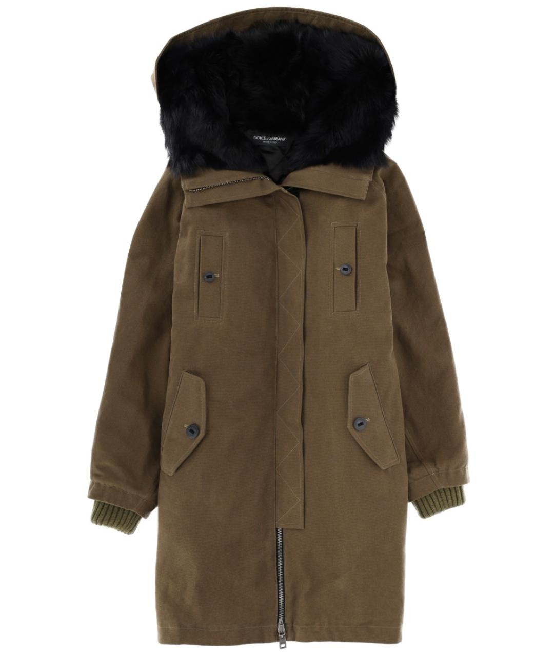 DOLCE&GABBANA Зеленый хлопковый тренч/плащ, фото 1