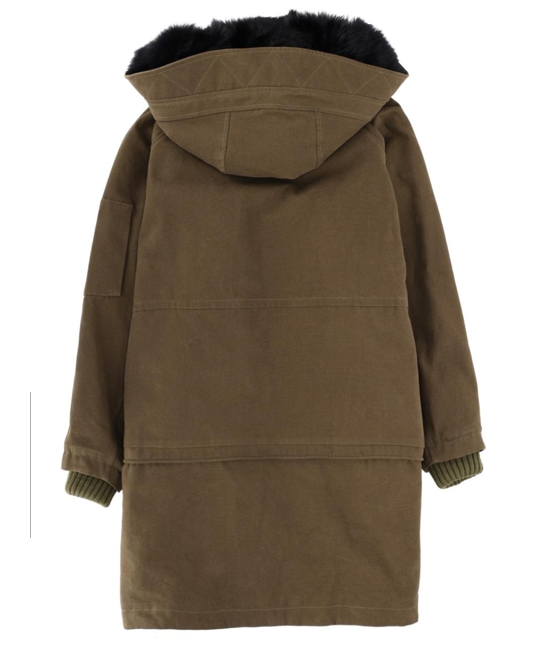 DOLCE&GABBANA Зеленый хлопковый тренч/плащ, фото 2