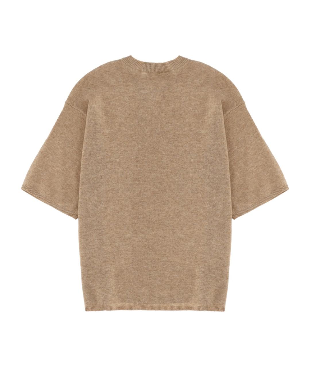 THE GARMENT Бежевая шерстяная футболка, фото 2
