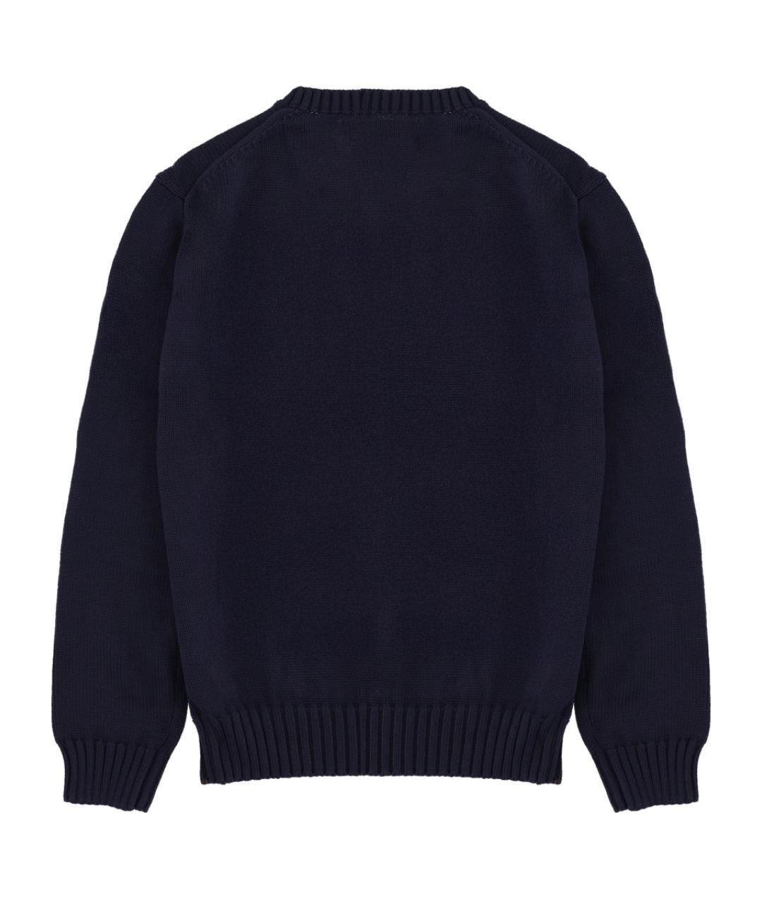 POLO RALPH LAUREN Синий хлопковый джемпер / свитер, фото 2