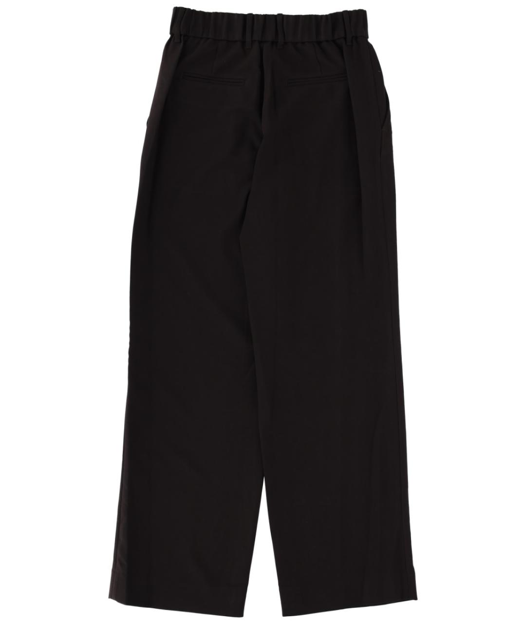 STAUD Черные полиэстеровые прямые брюки, фото 2