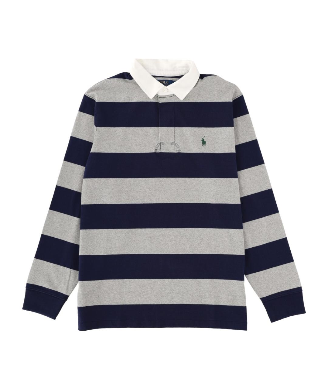 POLO RALPH LAUREN Мульти хлопковое поло с длинным рукавом, фото 1