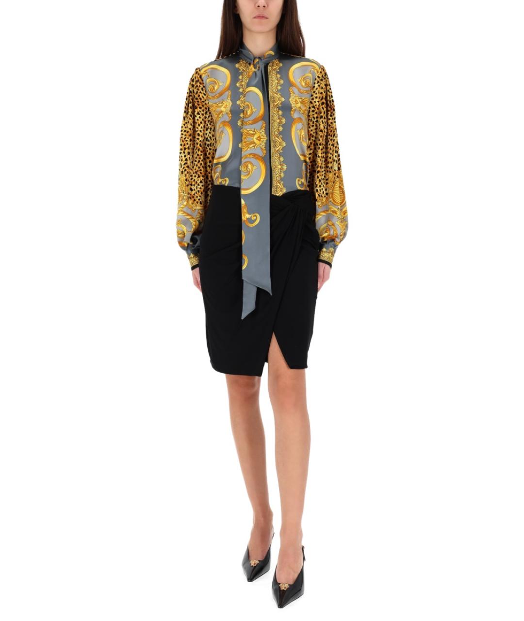 VERSACE Мульти шелковая рубашка, фото 2