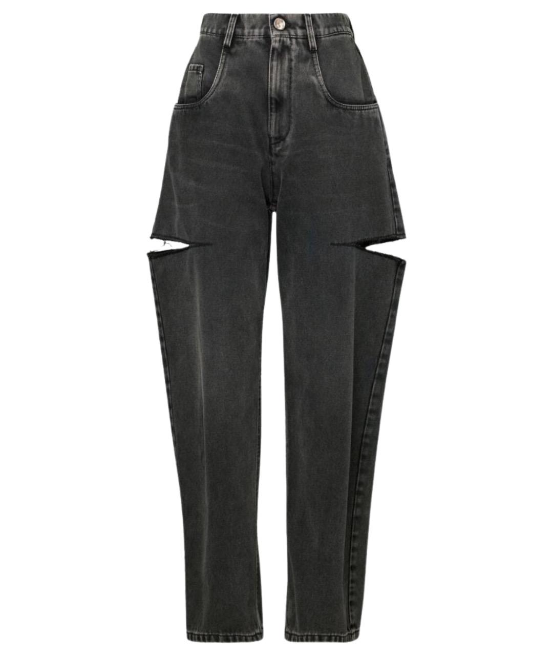 MAISON MARGIELA Черные хлопковые прямые джинсы, фото 1