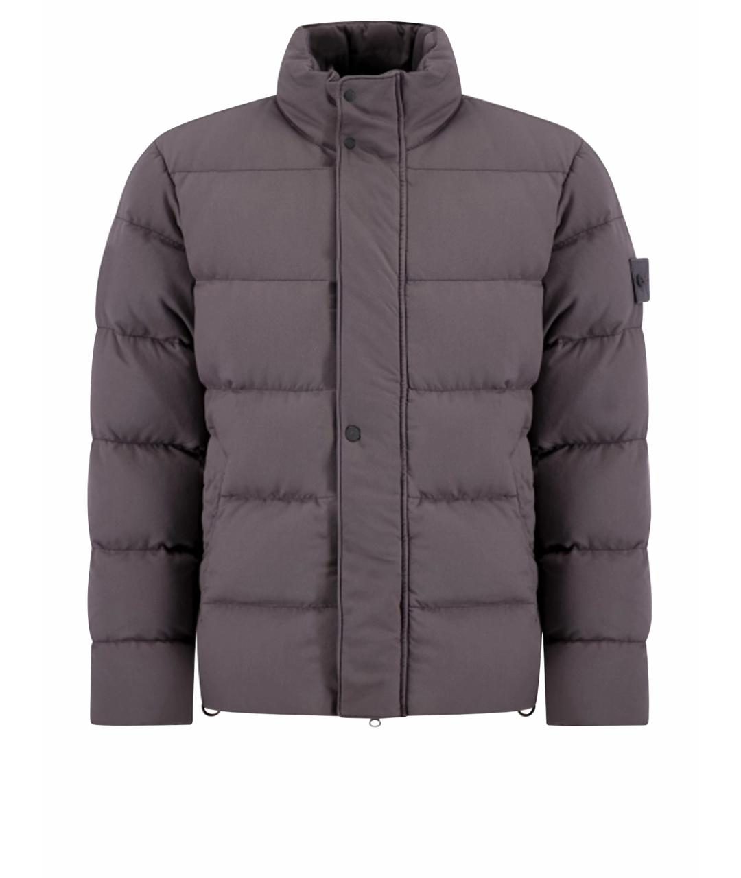 STONE ISLAND Серый шерстяной пуховик, фото 1