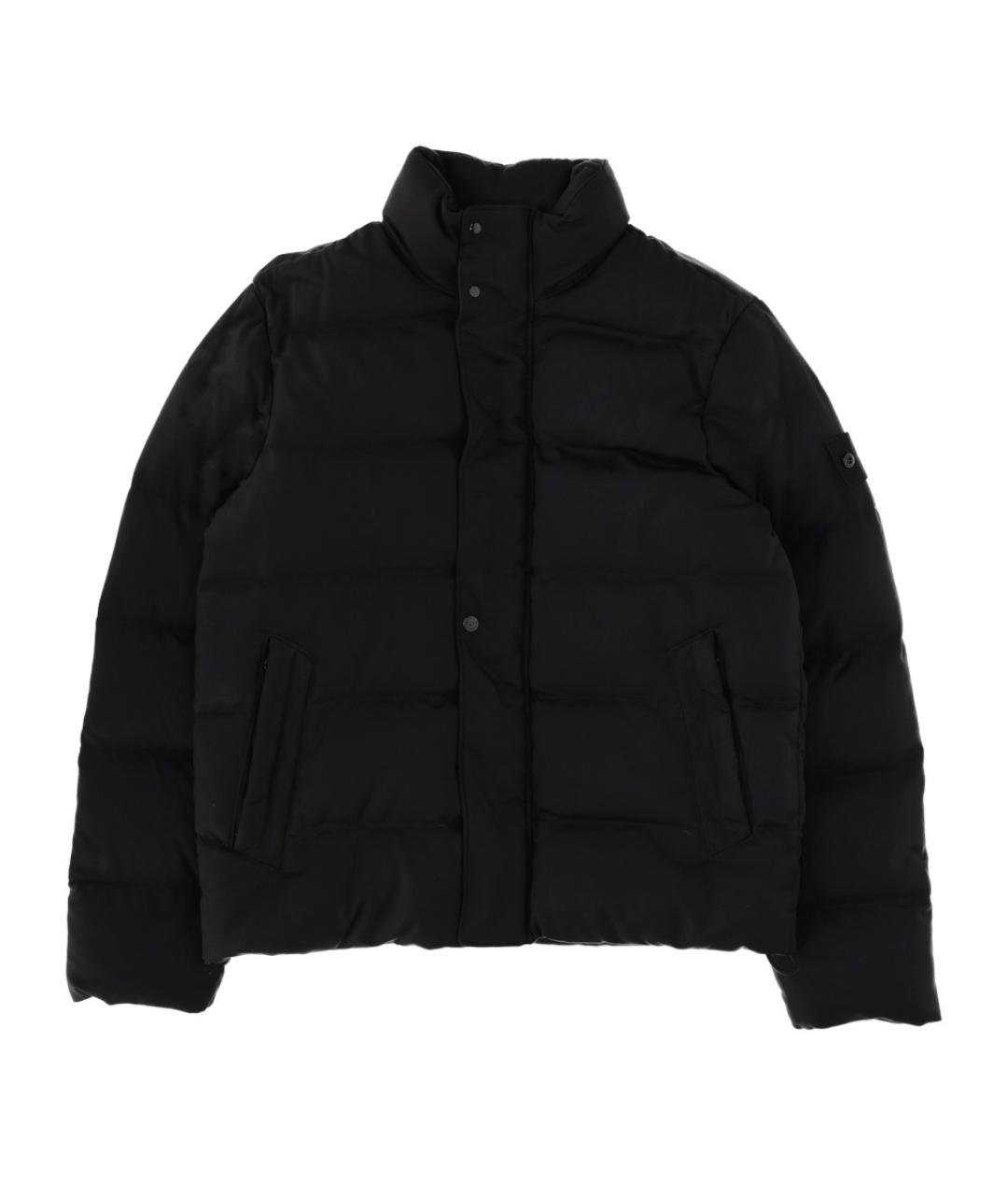 STONE ISLAND Черный шерстяной пуховик, фото 1