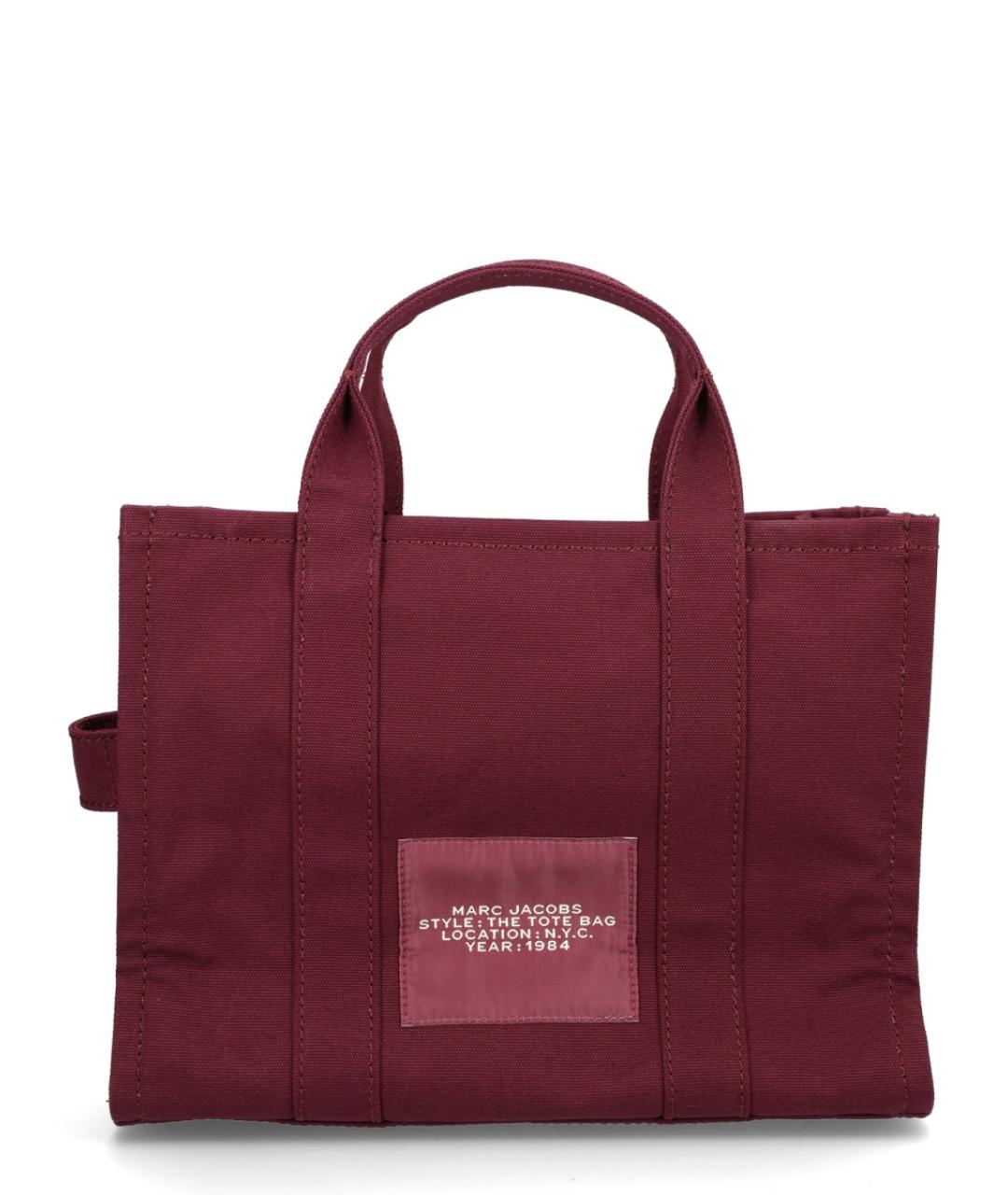 MARC JACOBS Бордовая хлопковая сумка тоут, фото 2