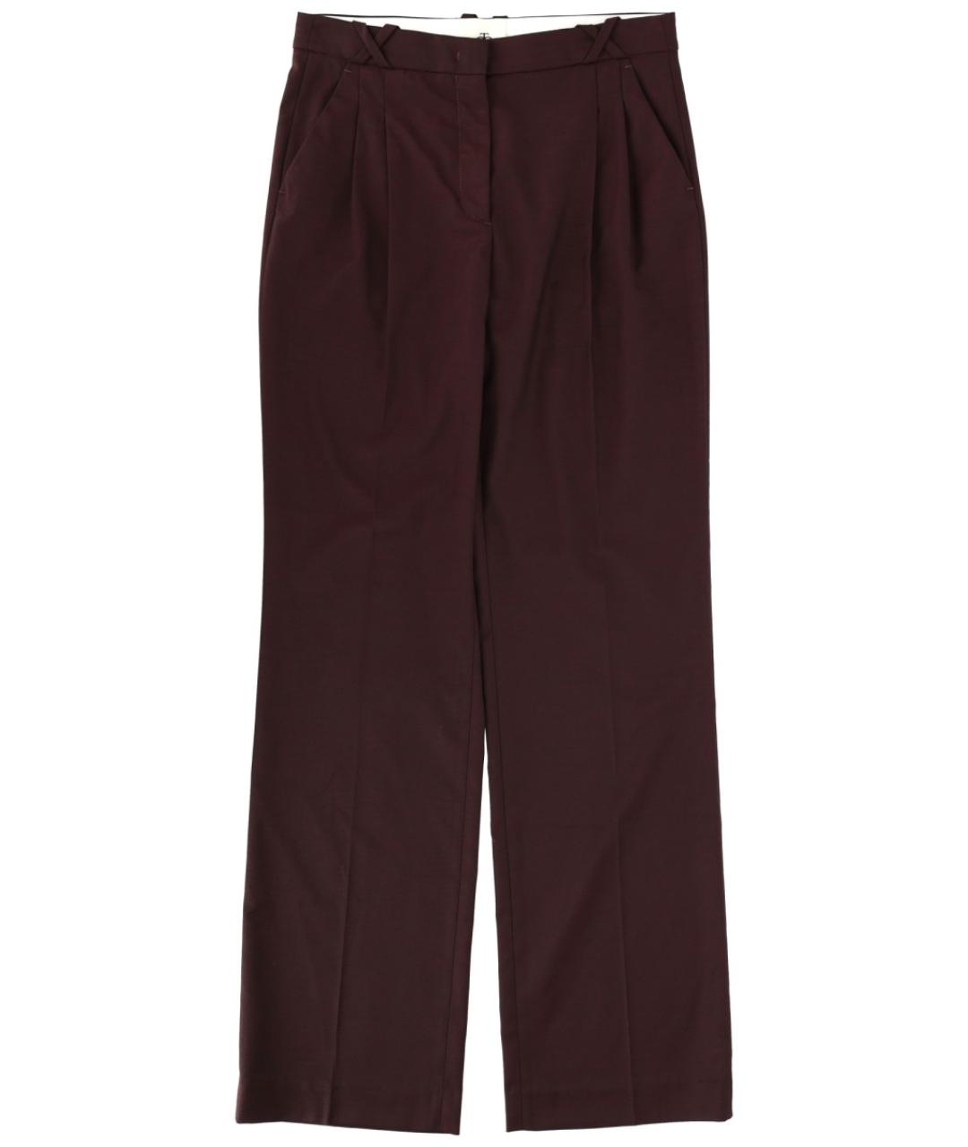 THE GARMENT Бордовые полиэстеровые прямые брюки, фото 1