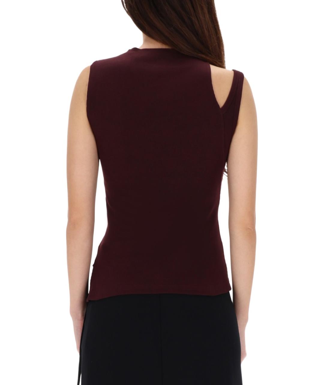 COURREGES Бордовая хлопковая блузы, фото 4