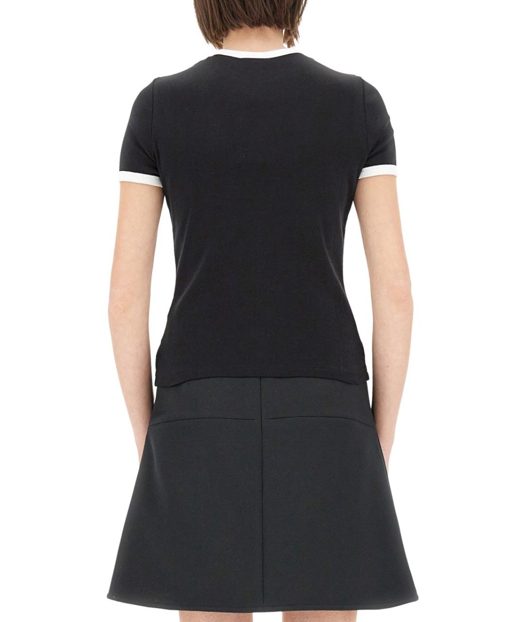 COURREGES Черная хлопковая футболка, фото 3