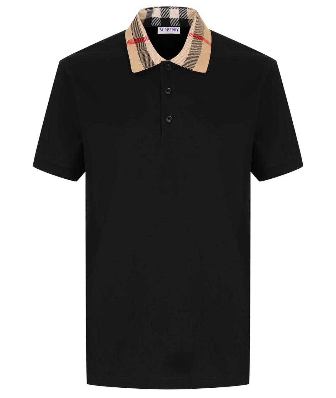 BURBERRY Черная хлопковая футболка, фото 1