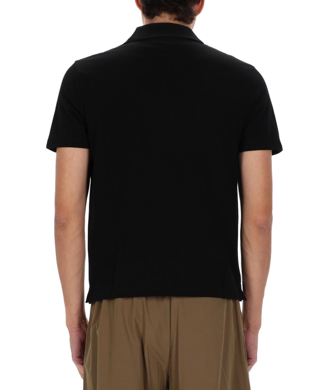 A.P.C. Черное хлопковое поло с коротким рукавом, фото 4