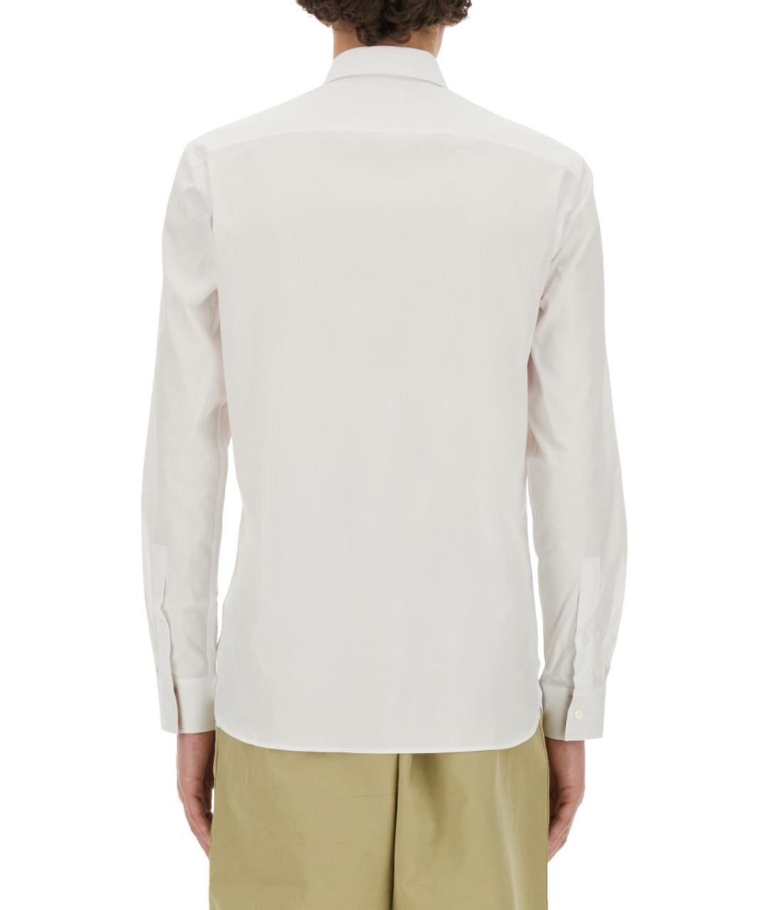 BURBERRY Белая хлопковая кэжуал рубашка, фото 3