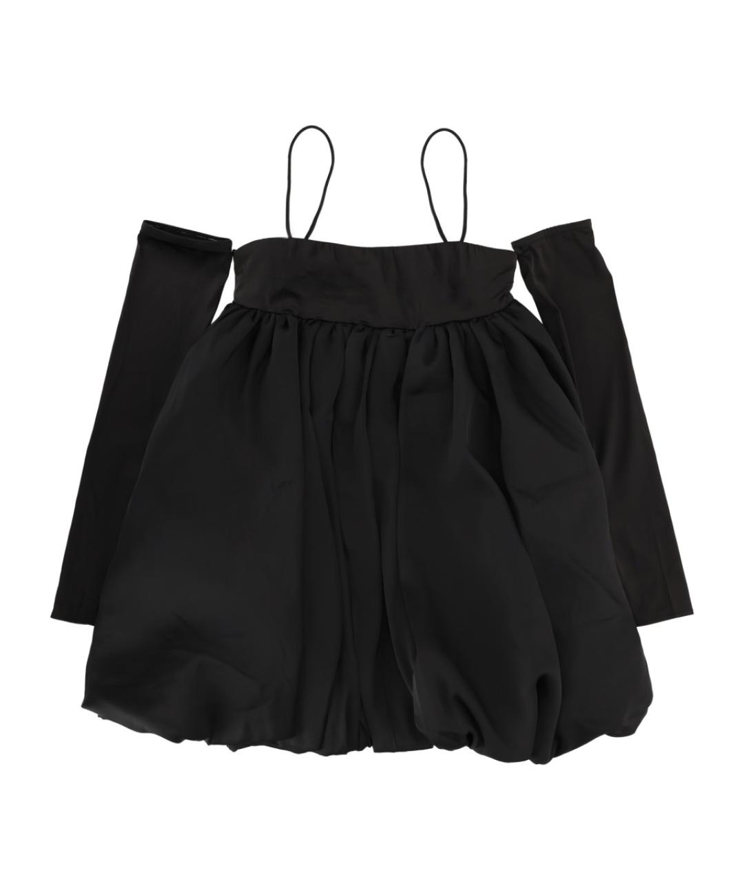 ROTATE Черное полиэстеровое коктейльное платье, фото 1