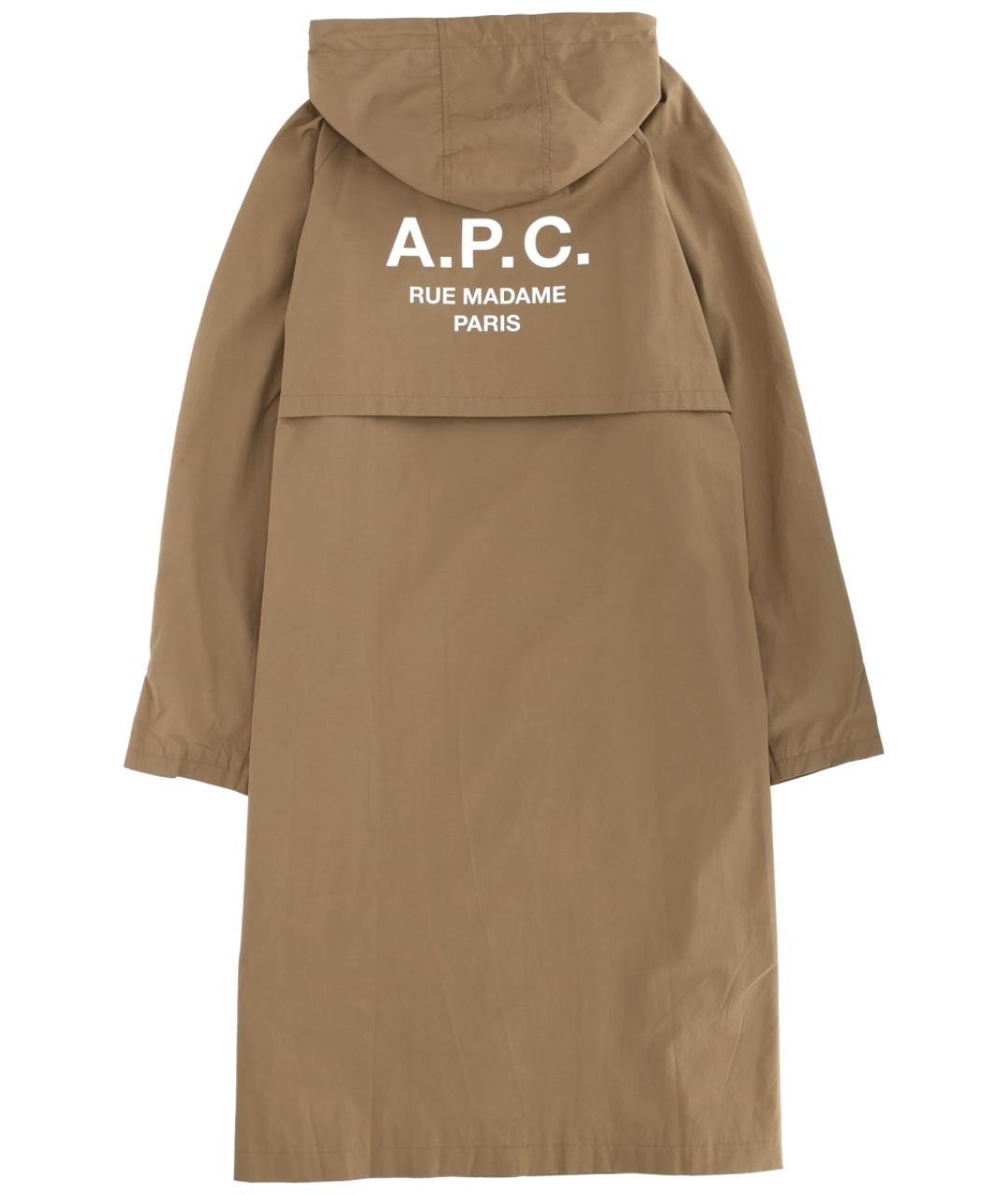 A.P.C. Коричневый полиэстеровый тренч / плащ, фото 2