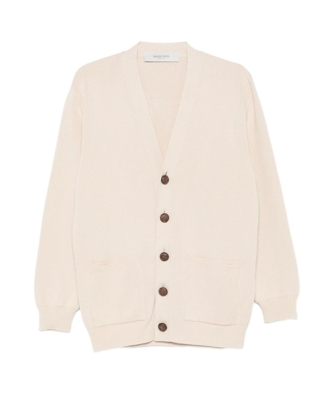 GOLDEN GOOSE DELUXE BRAND Бежевый хлопковый кардиган, фото 1