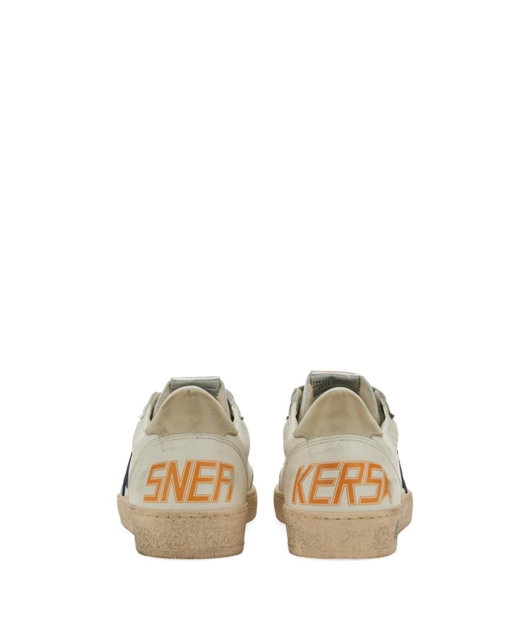 GOLDEN GOOSE DELUXE BRAND Белые кожаные низкие кроссовки / кеды, фото 4