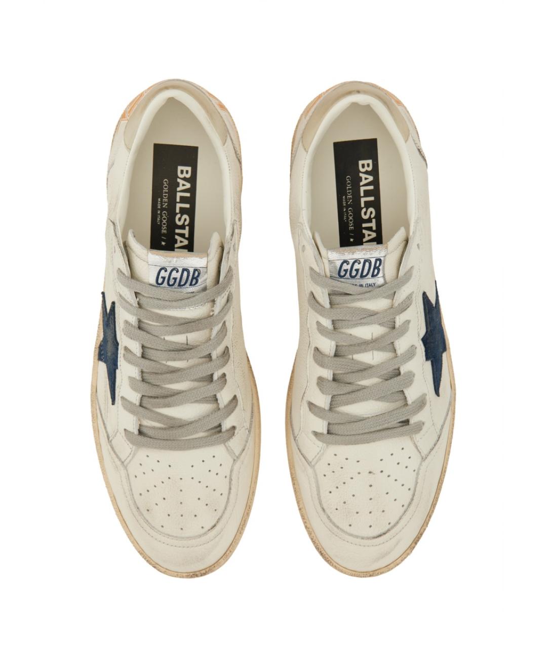 GOLDEN GOOSE DELUXE BRAND Белые кожаные низкие кроссовки / кеды, фото 2