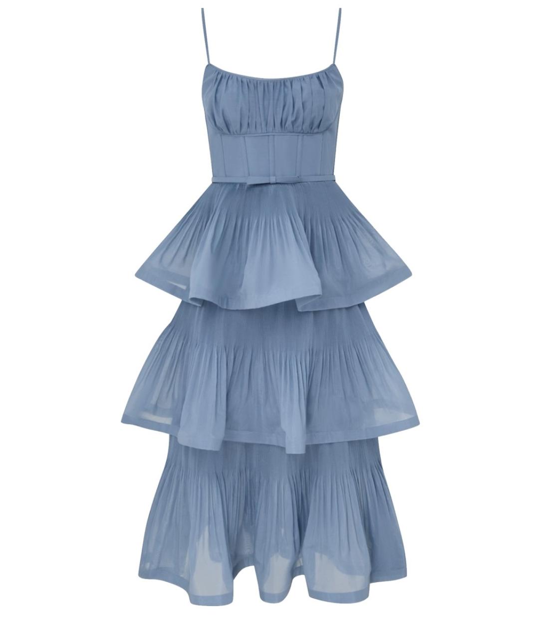 ZIMMERMANN Голубое полиэстеровое коктейльное платье, фото 1