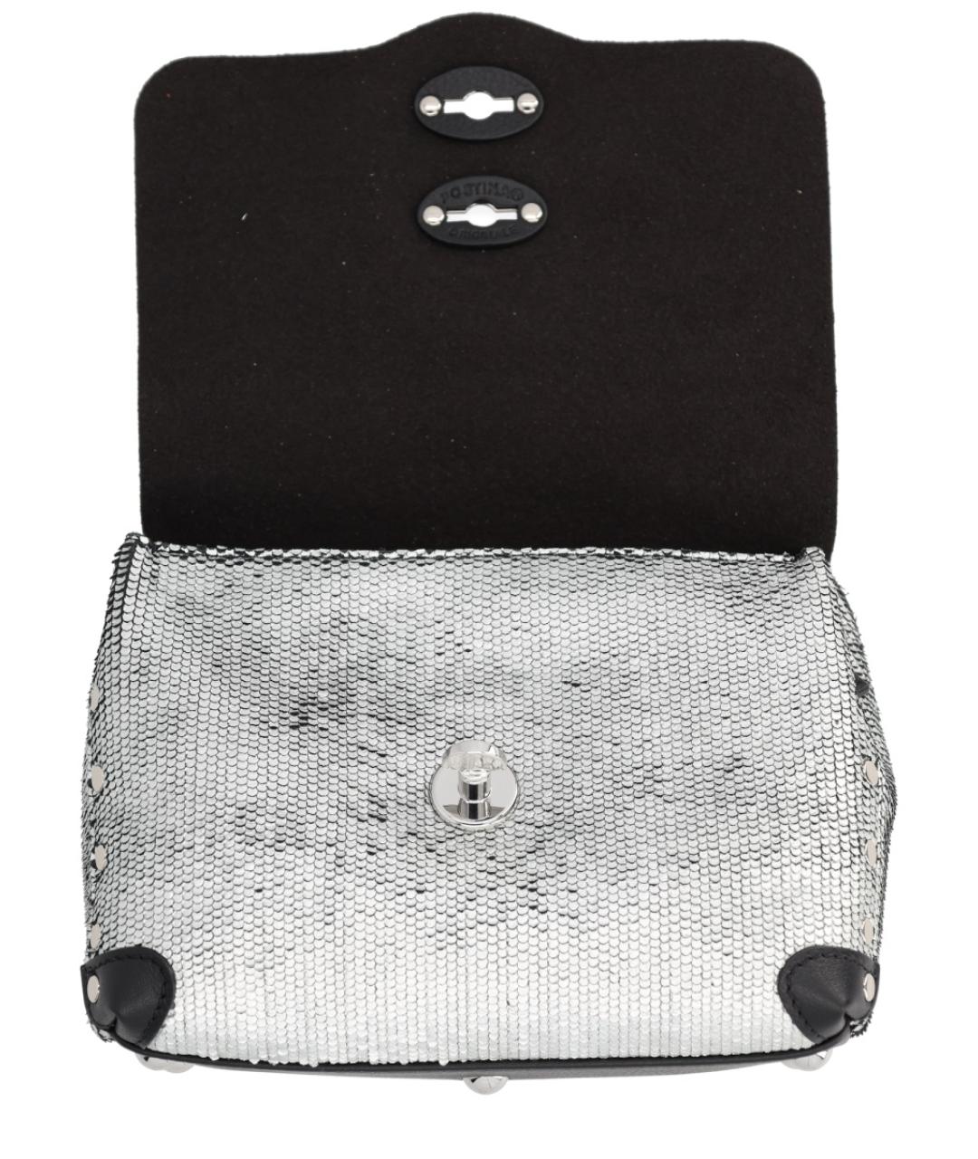 ZANELLATO Серебряная кожаная сумка через плечо, фото 4