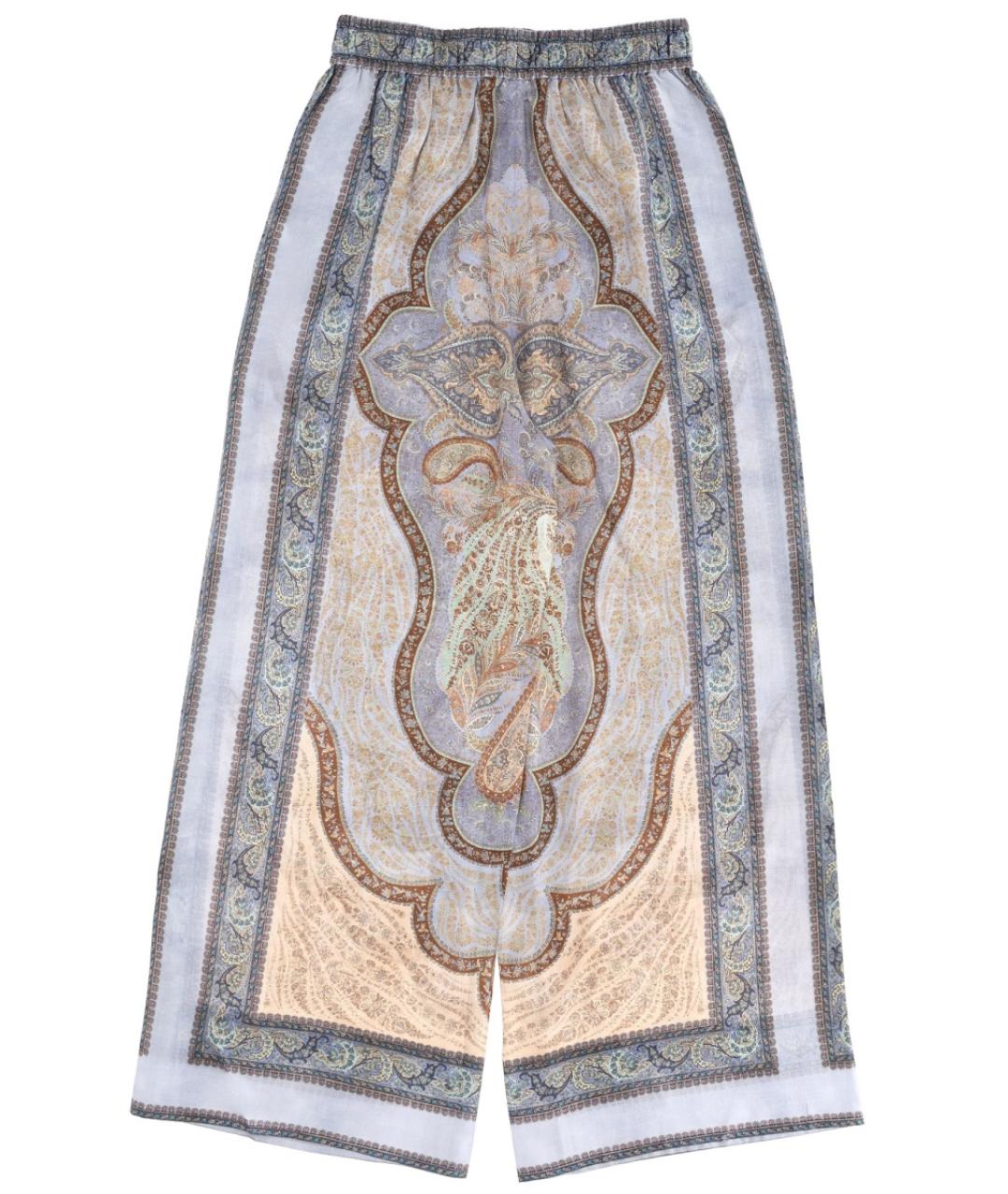 ZIMMERMANN Мульти шелковые прямые брюки, фото 2