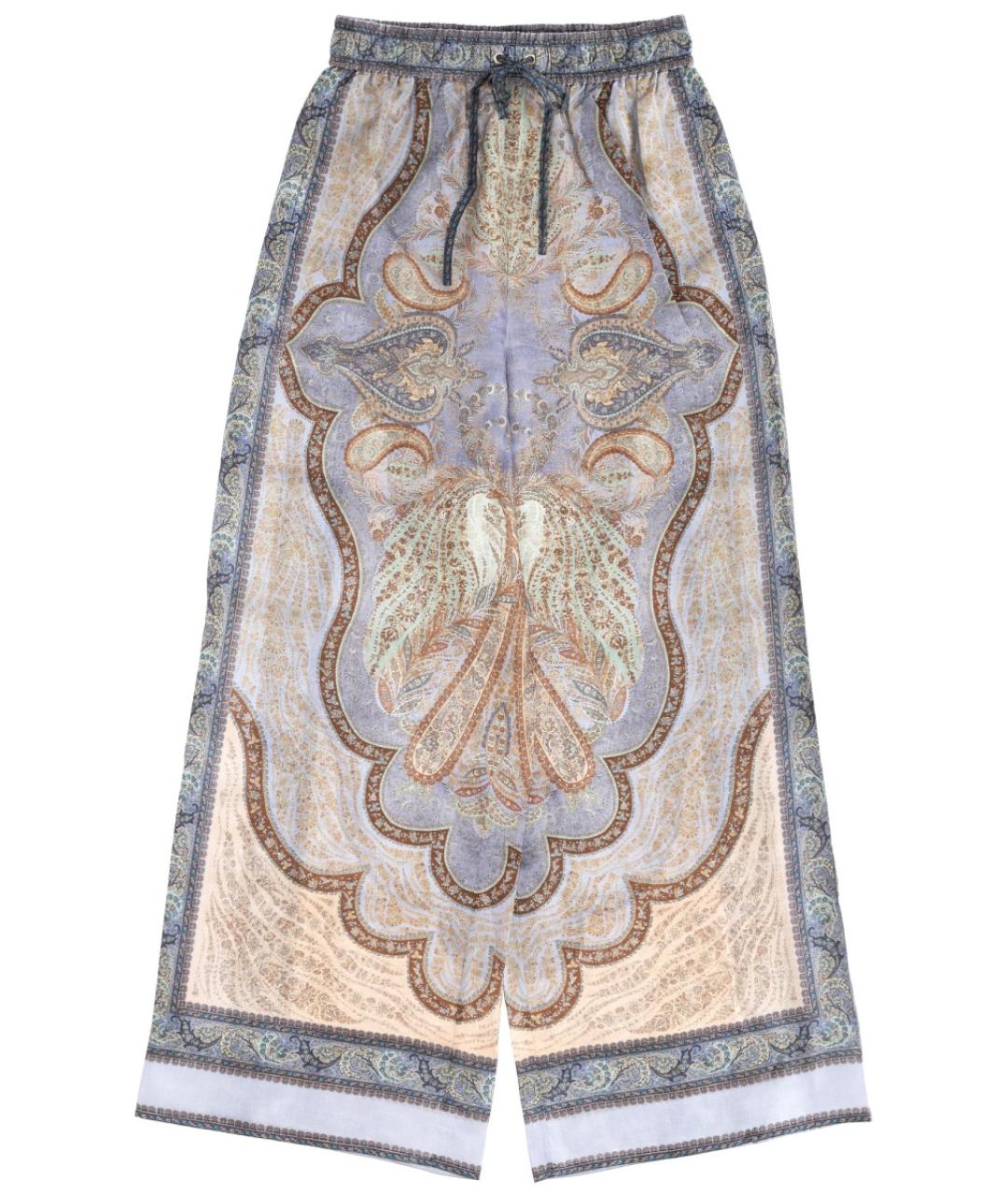 ZIMMERMANN Мульти шелковые прямые брюки, фото 1