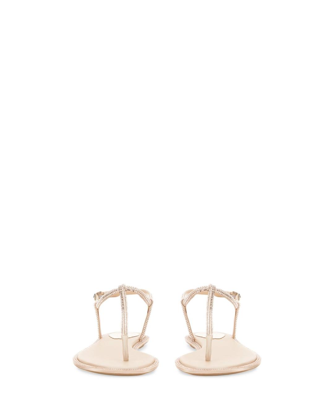 RENE CAOVILLA Бежевые кожаные сандалии, фото 4