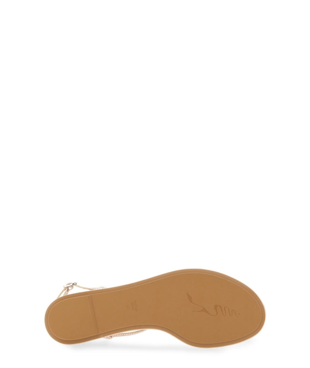 RENE CAOVILLA Бежевые кожаные сандалии, фото 6