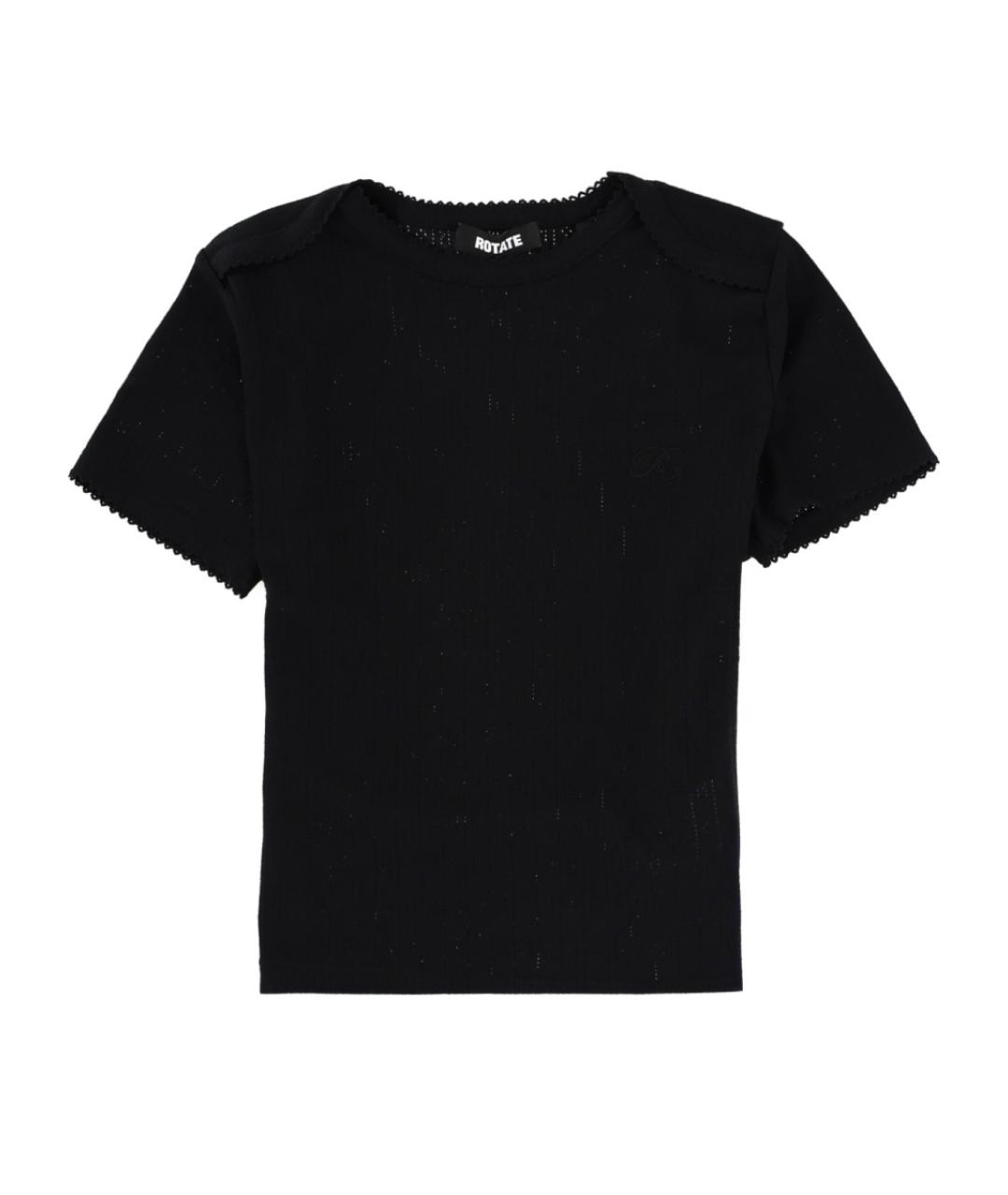 ROTATE Черная хлопковая футболка, фото 1