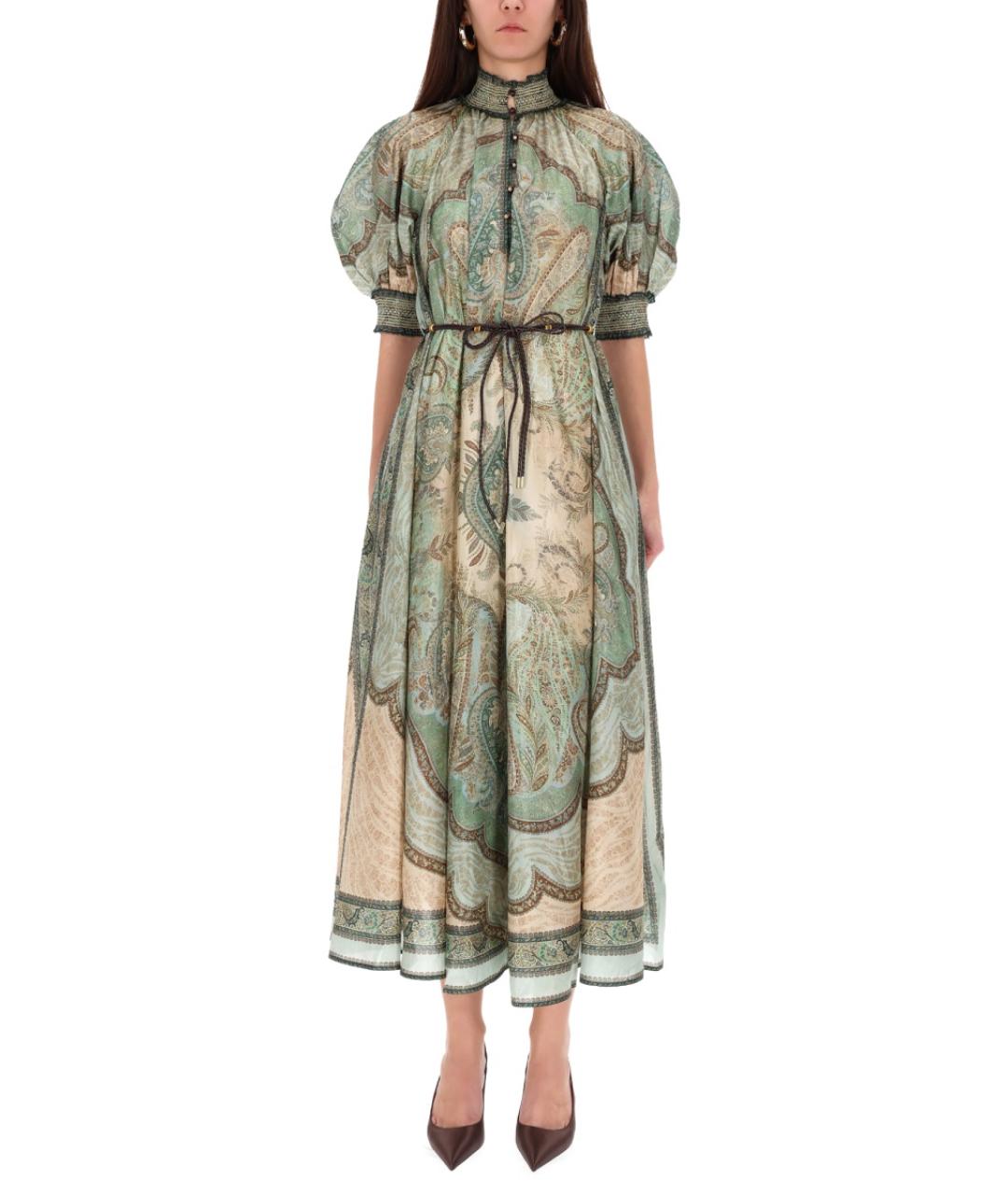 ZIMMERMANN Мульти шелковое повседневное платье, фото 2