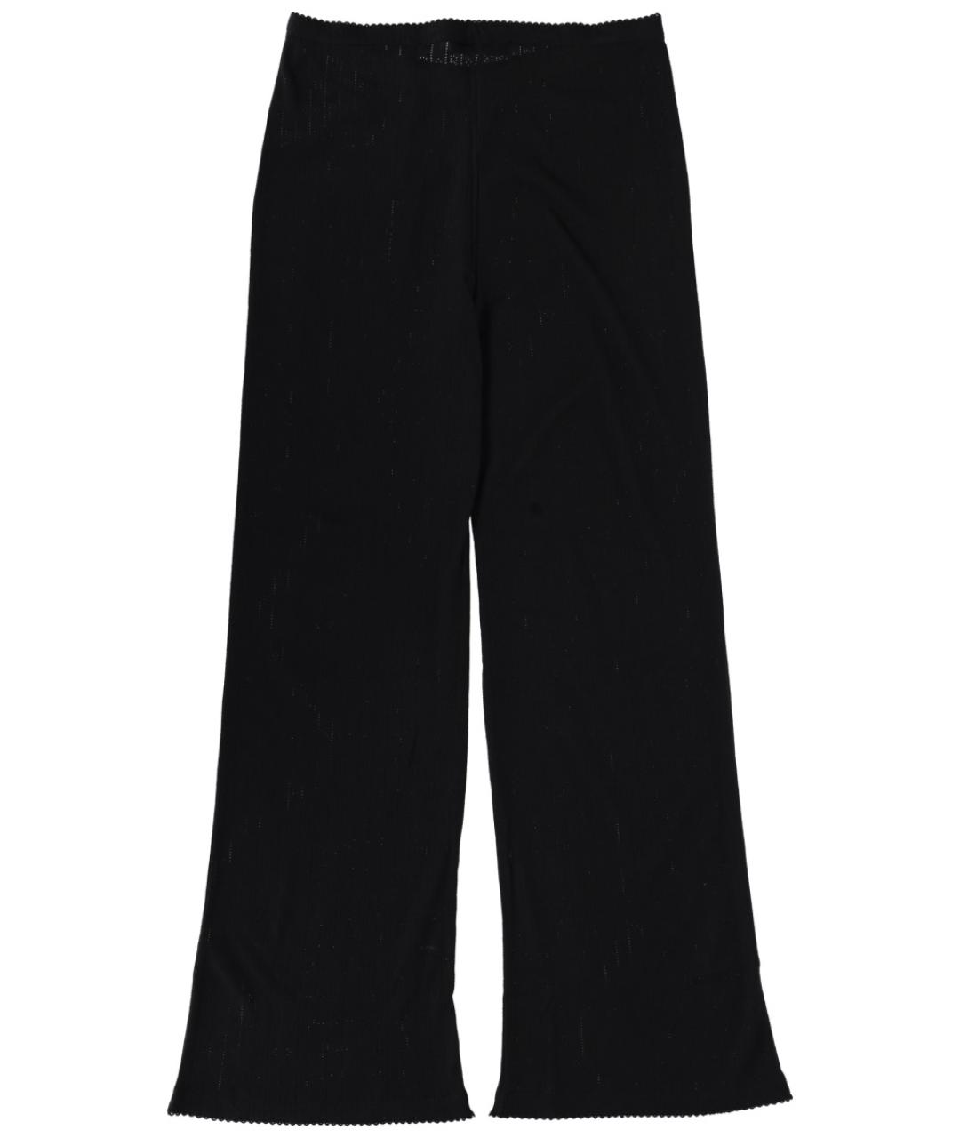 ROTATE Черные хлопковые прямые брюки, фото 2