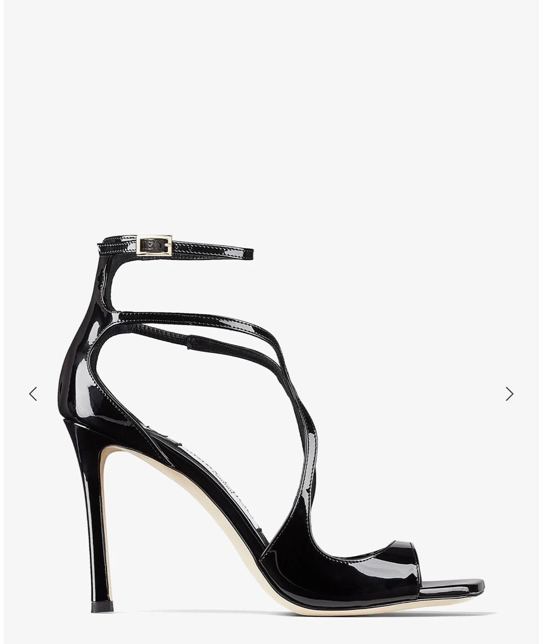 JIMMY CHOO Черные босоножки из лакированной кожи, фото 9