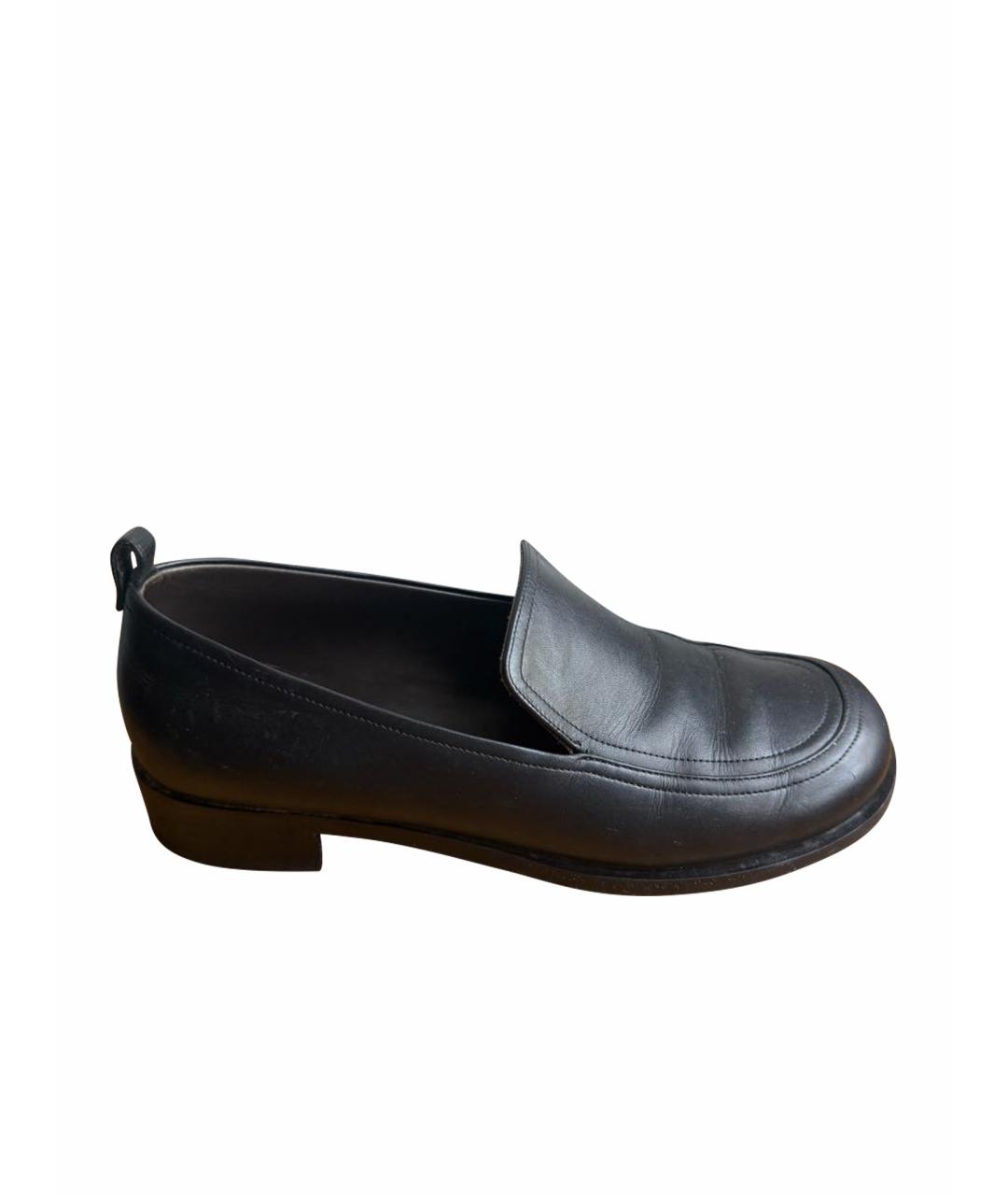 THE ROW Темно-синие кожаные лоферы, фото 1