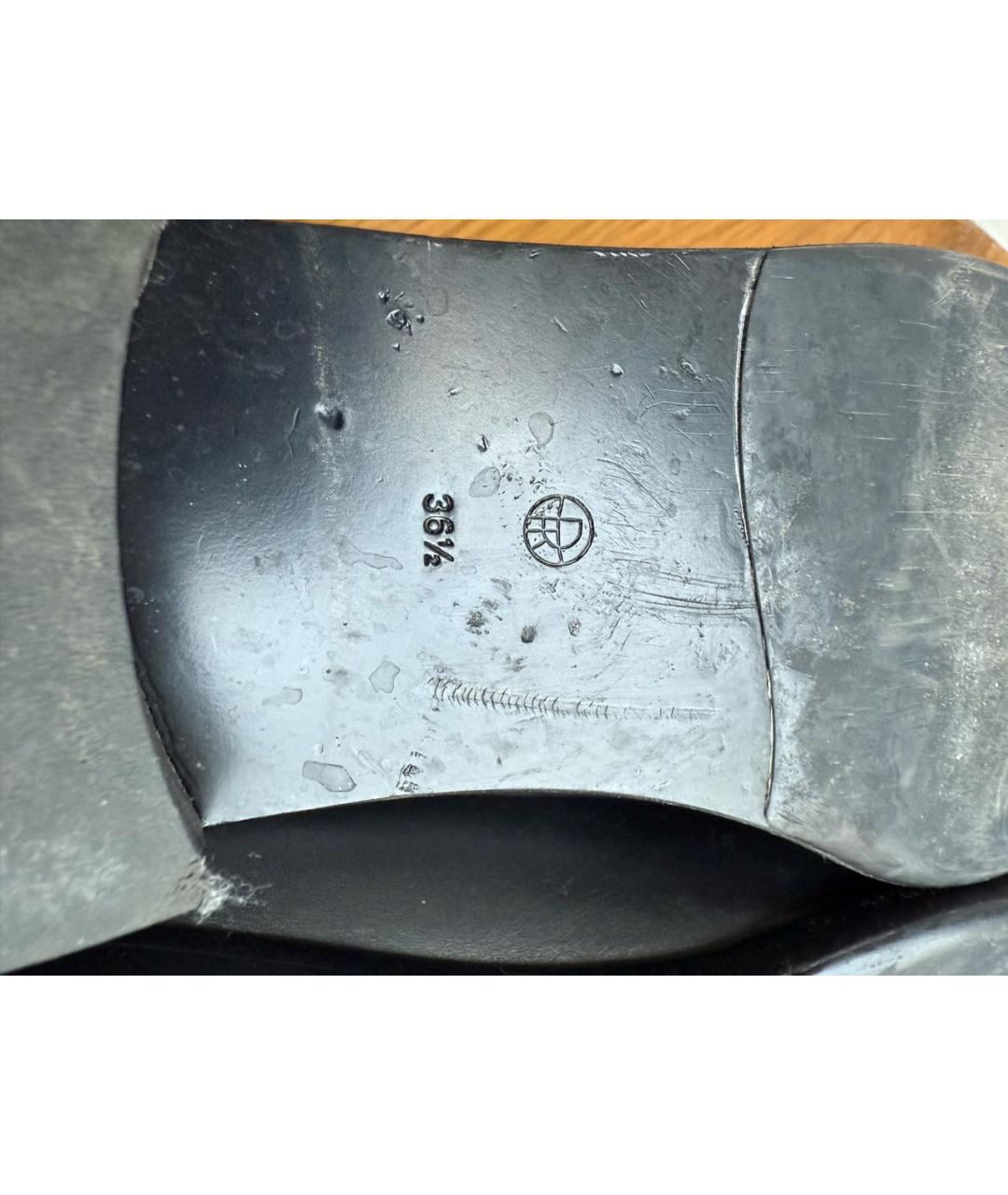 THE ROW Темно-синие кожаные лоферы, фото 5