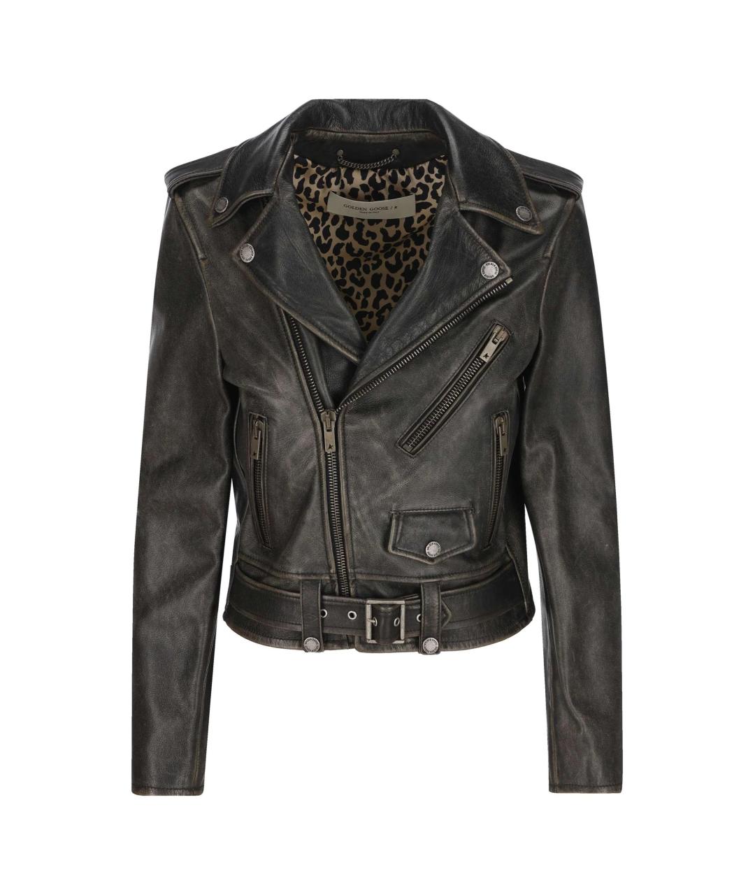 GOLDEN GOOSE DELUXE BRAND Черная кожаная куртка, фото 1
