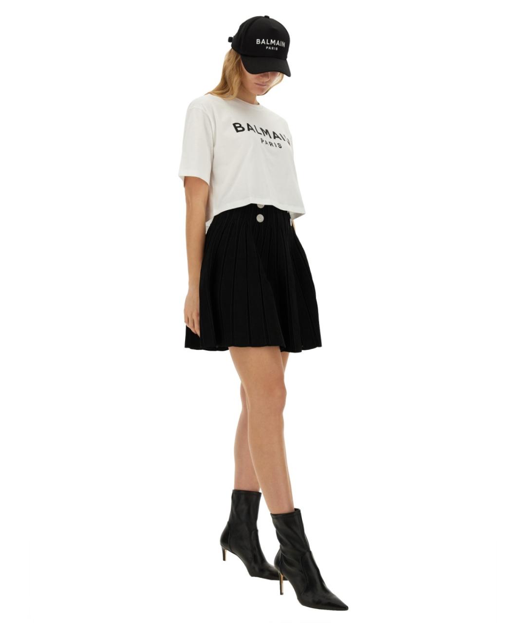 BALMAIN Белая хлопковая футболка, фото 4
