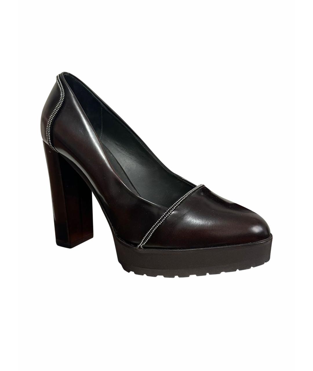 BRUNELLO CUCINELLI Черные кожаные туфли, фото 1