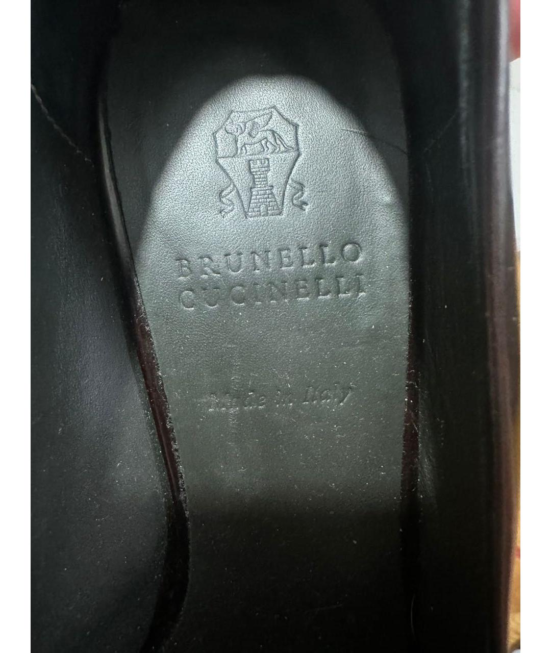 BRUNELLO CUCINELLI Черные кожаные туфли, фото 4