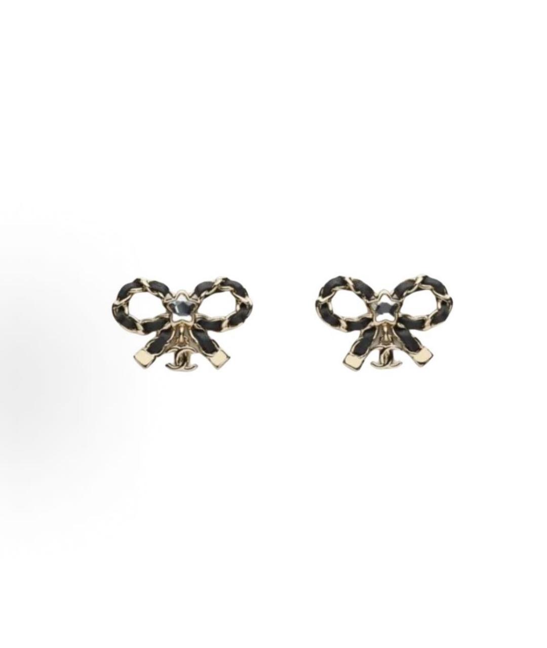 CHANEL Золотые металлические серьги, фото 5