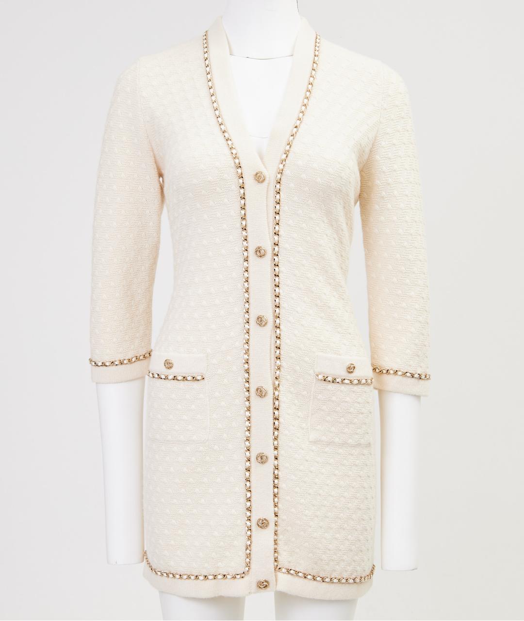 CHANEL Бежевый кашемировый кардиган, фото 7