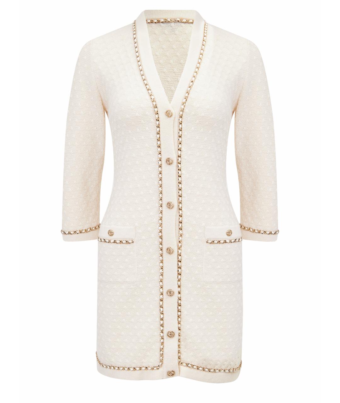 CHANEL Бежевый кашемировый кардиган, фото 1